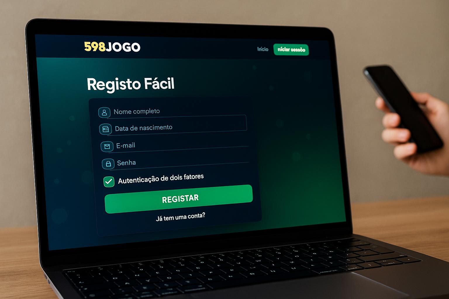Não Perca tempo, o rRgistro na site 598JOGO